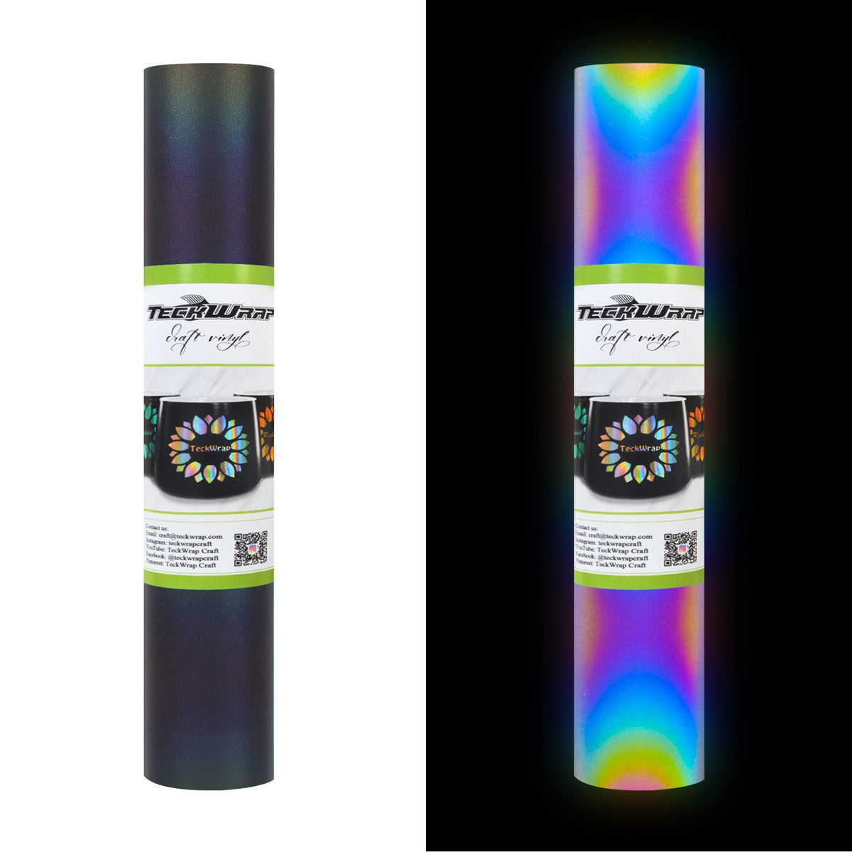 Permanent Colorful Glitter Adhesive Vinyl Craft Foil – TeckWrap Craft Europe