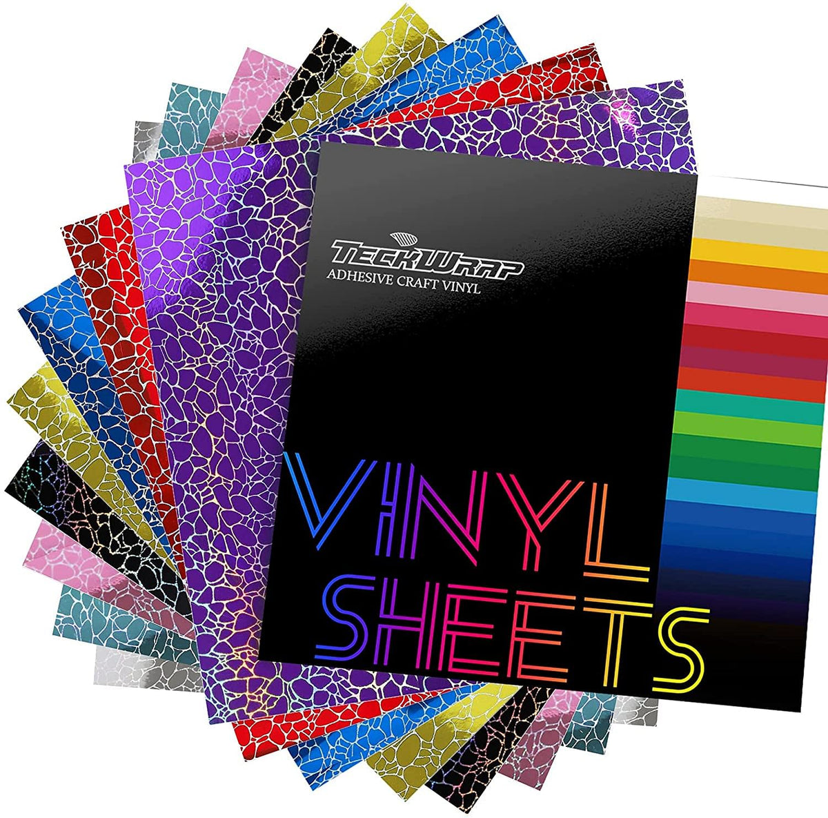 Holographic Adhesive Vinyl Cracking Pattern 8 Sheets in a pack ...
