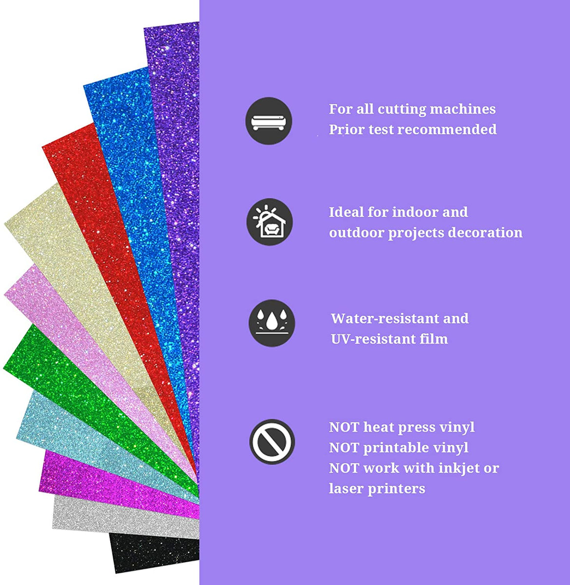 3pcs Self-Adhesive Vinyl Sheets Craft Making Accessory DIY Material for Home, Size: 30x25x0.1cm