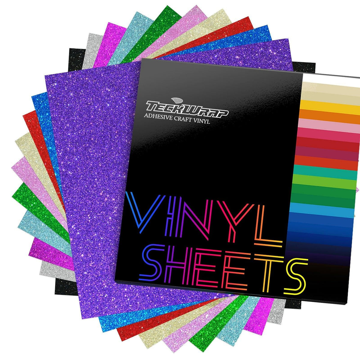 TECKWRAP Permanent Adhesive Vinyl Sheets 30 x 30 cm - 40 Sheets
