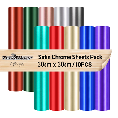 Satin Chrome Adhesive Vinyl Sheets Pack