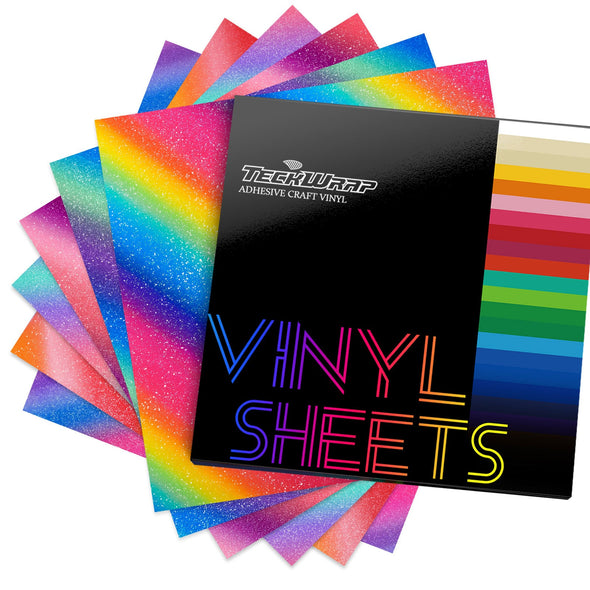 LA WAREHOUSE Diagonal Rainbow Stripes Sheets Pack - Diagonal Rainbow Stripes - TeckwrapCraft