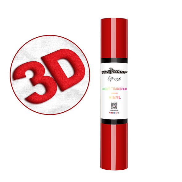 3D PUFF UP HTV Red