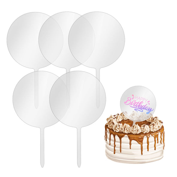 Cake Topper Blanks Set - US to US / Clear Round - TeckwrapCraft