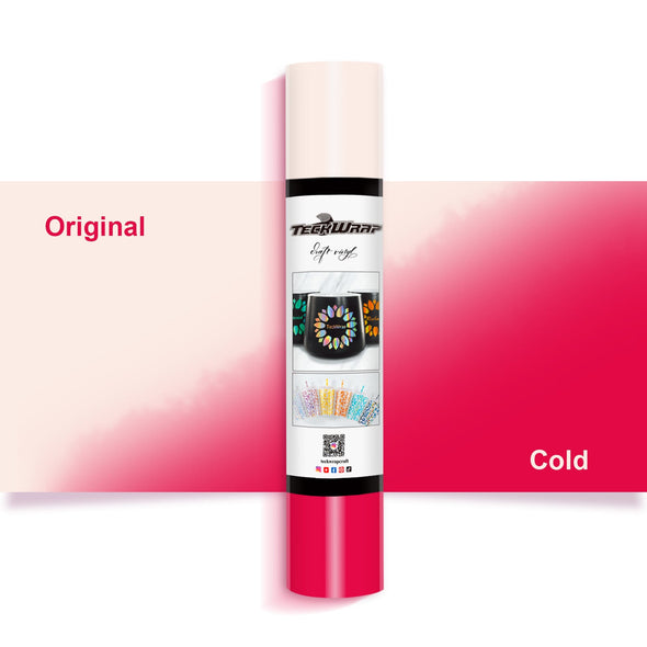 NEW Cold Color Changing Adhesive Vinyl - 5ft / Red - TeckwrapCraft