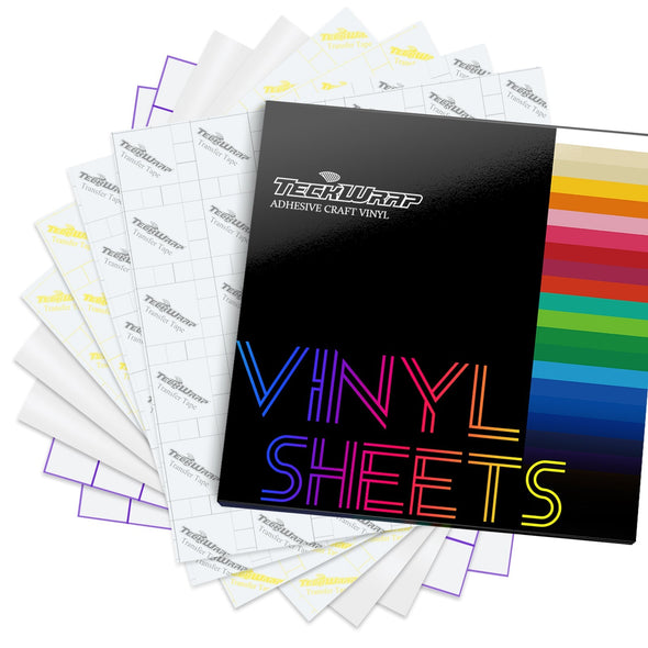 Assorted Color Tone Vinyl Sheets Packs - US to US / Transfer Tape - TeckwrapCraft