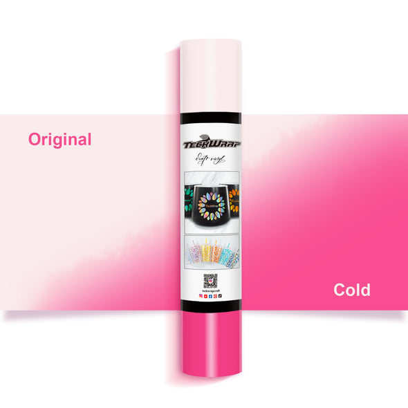 NEW Cold Color Changing Adhesive Vinyl - 5ft / Pink - TeckwrapCraft