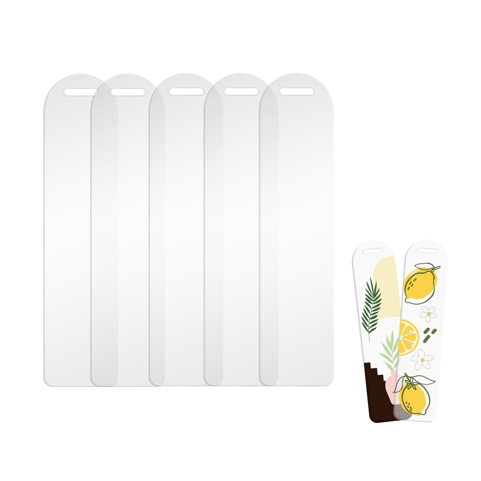 Clear Acrylic Bookmark craft blanks 5 in a pack – TeckWrap Craft Europe