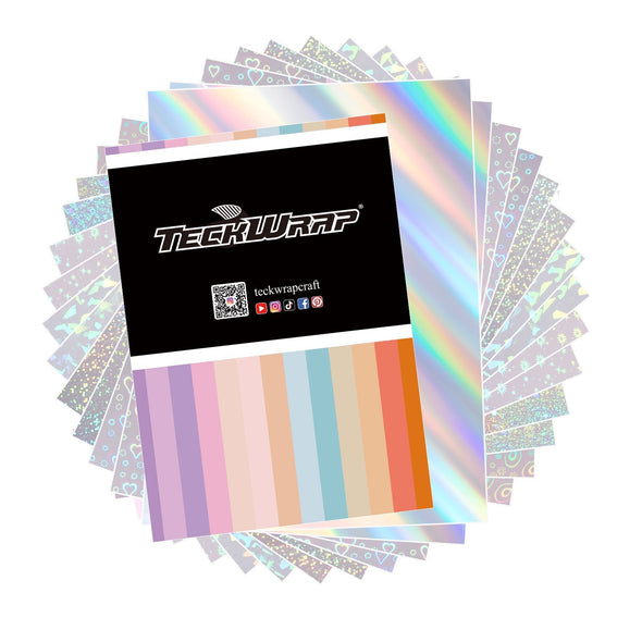 Inkjet Printable Sticker Vinyl - US to US / Holographic Laminate sheet - TeckwrapCraft