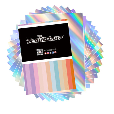 Inkjet Printable Sticker Vinyl - US to US / Holographic Printable Sticker Vinyl - TeckwrapCraft