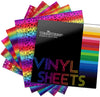 Holographic Permanent Vinyl Sheets  in Rainbow Colors - TeckWrap Craft Europe