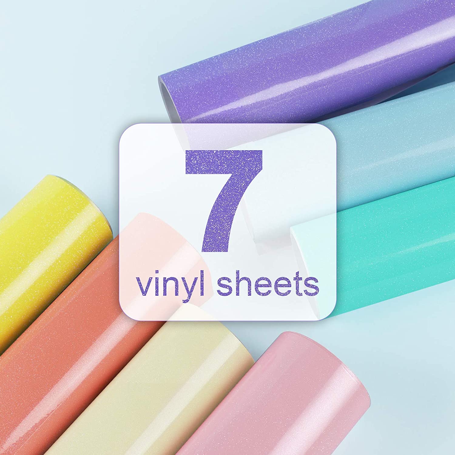 TECKWRAP Kaltempfindliche Farbwechsel-Vinylfolie für Bastelschneider,  selbstklebend, permanente Vinyl-Folien, glänzend weiß, rosa, gelb, 30,5 x  30,5
